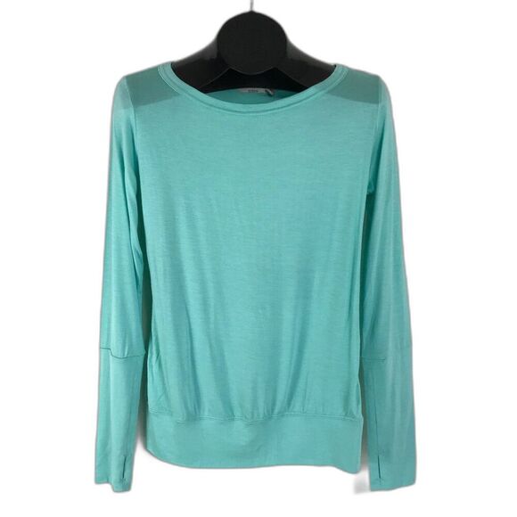 prAna Synergy Open Back Top Women's XS Succulent Green Long Sleeve Active Gym - Picture 1 of 11
